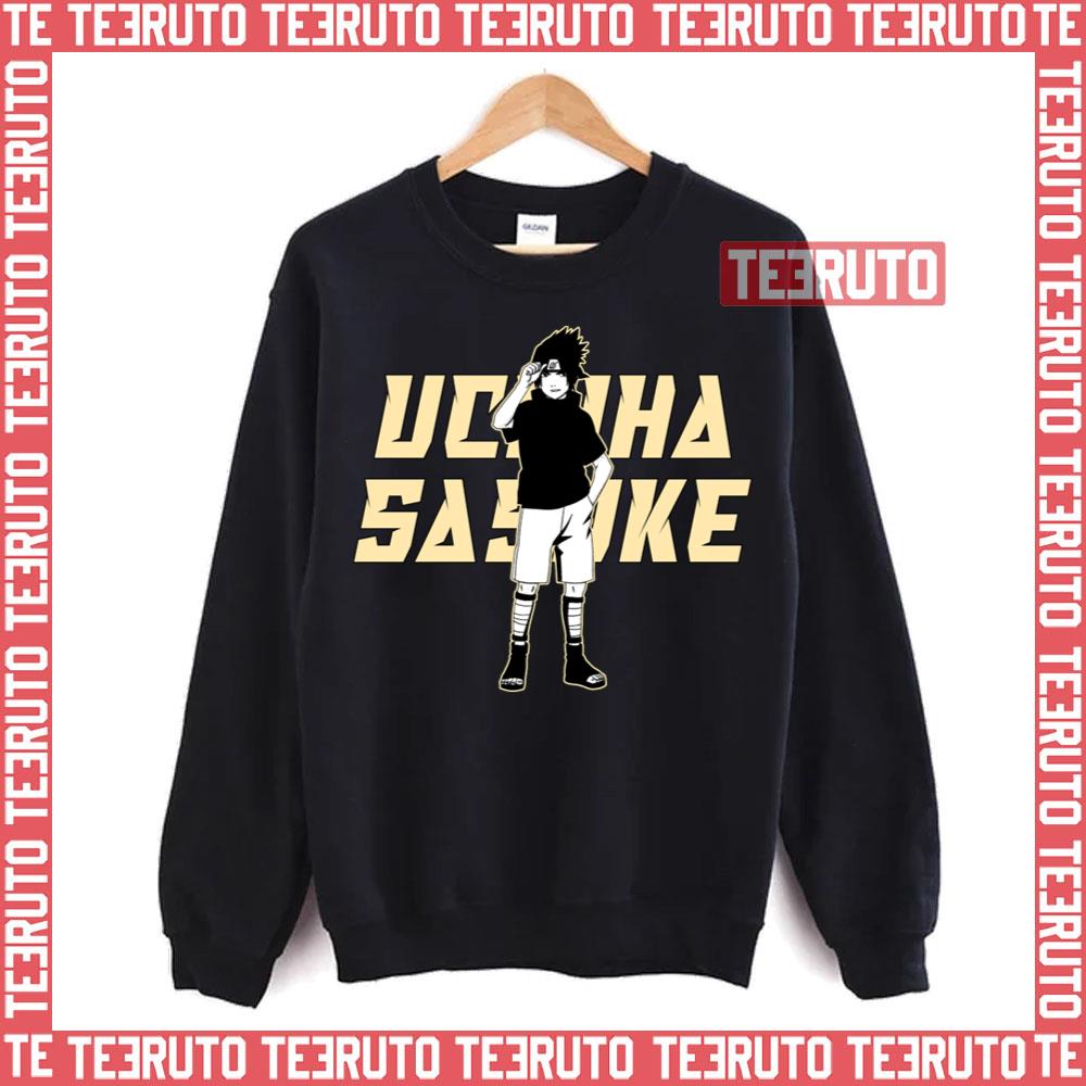 Uchiha Sasuke Logo Text Art Naruto Shippuden Unisex T-Shirt