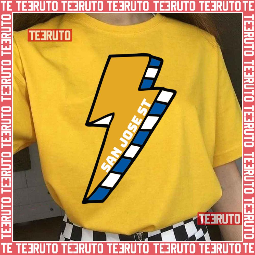 University Lightning Bolt San Jose State Unisex T-Shirt