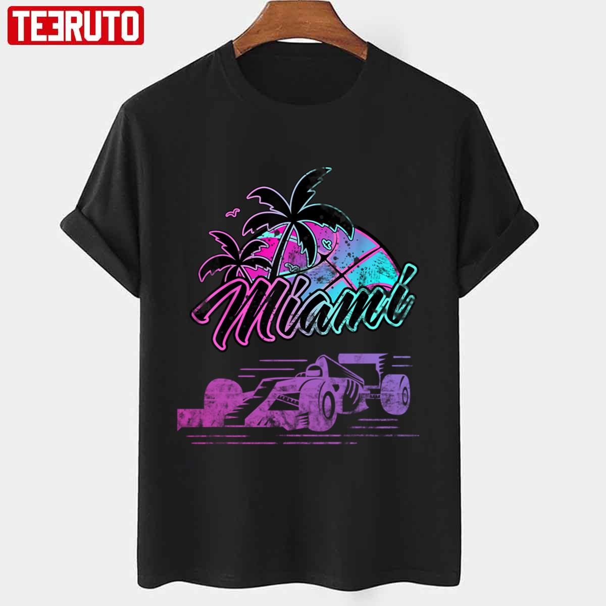 Urban Retro Miami Grand Prix F1 Design Unisex T-Shirt