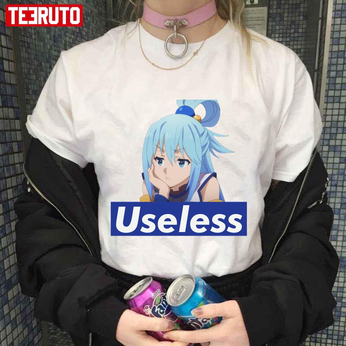 Useless Aqua Konosuba Thinking Unisex T-shirt
