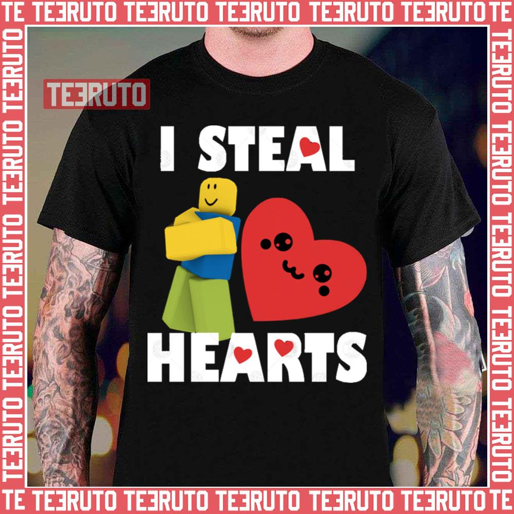 Valentines Day I Steal Hearts Roblox Noob Unisex T-Shirt - Teeruto