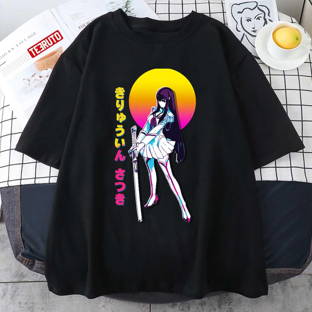 Vaporwave Neon Satsuki Kiryuin Kill La Kill Anime Artwork Unisex T-shirt