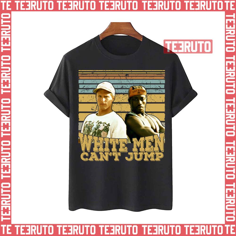 Vintage Sunset Design White Men Can’t Jump Unisex T-Shirt