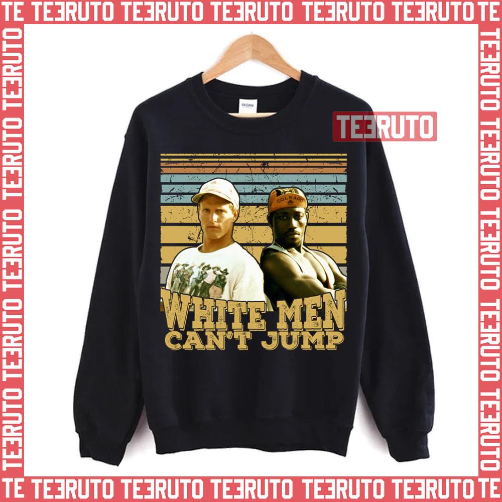 Vintage Sunset Design White Men Can’t Jump Unisex T-Shirt