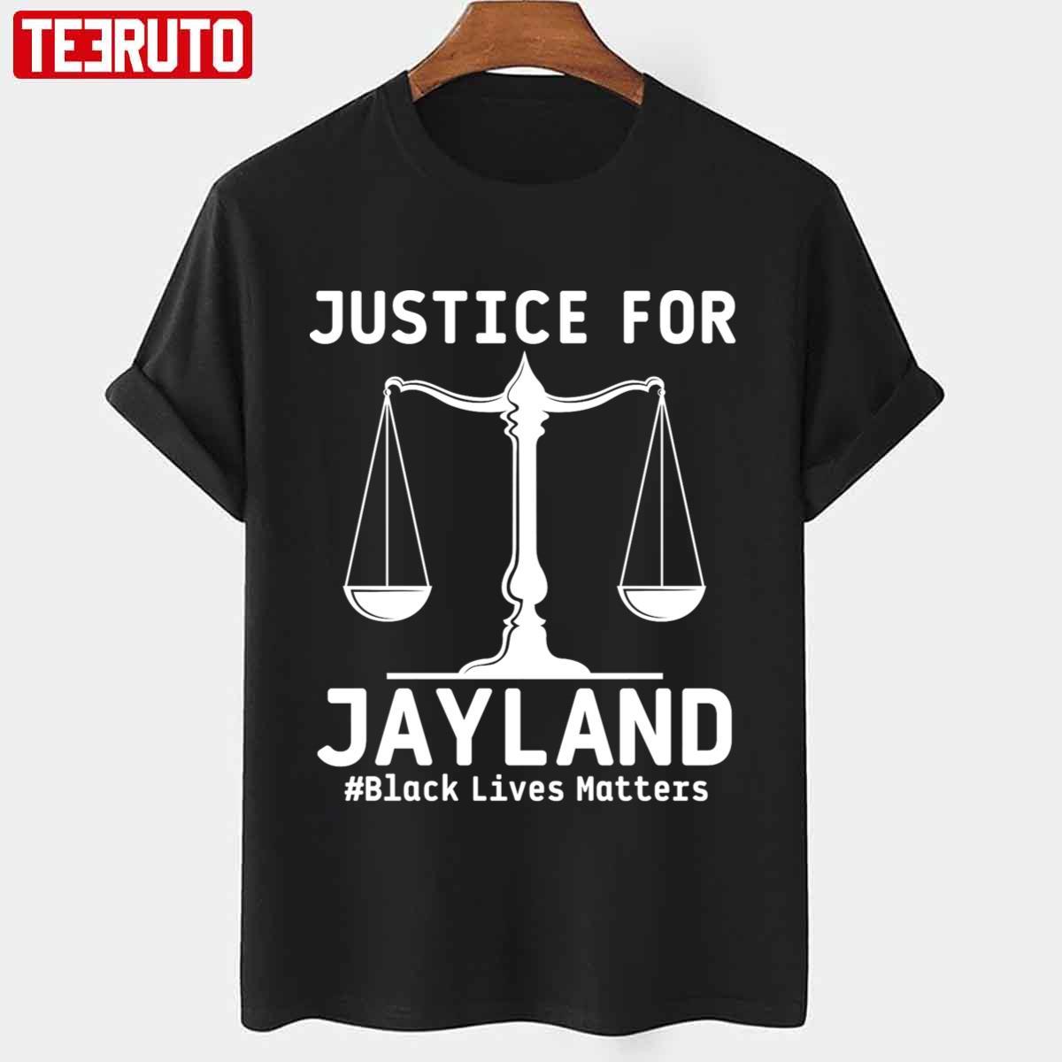 White Design Justice For Jayland Walker Unisex T-shirt