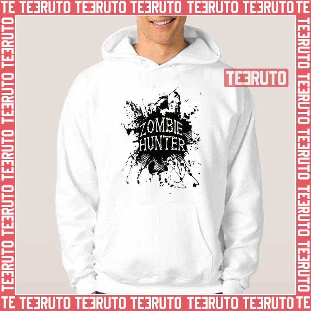 Zombie Hunter Black Grunge Unisex T-Shirt