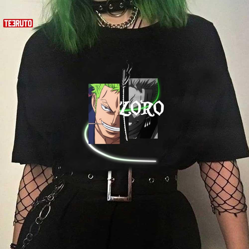 Zoro From One Piece Half And Half Unisex T-Shirt