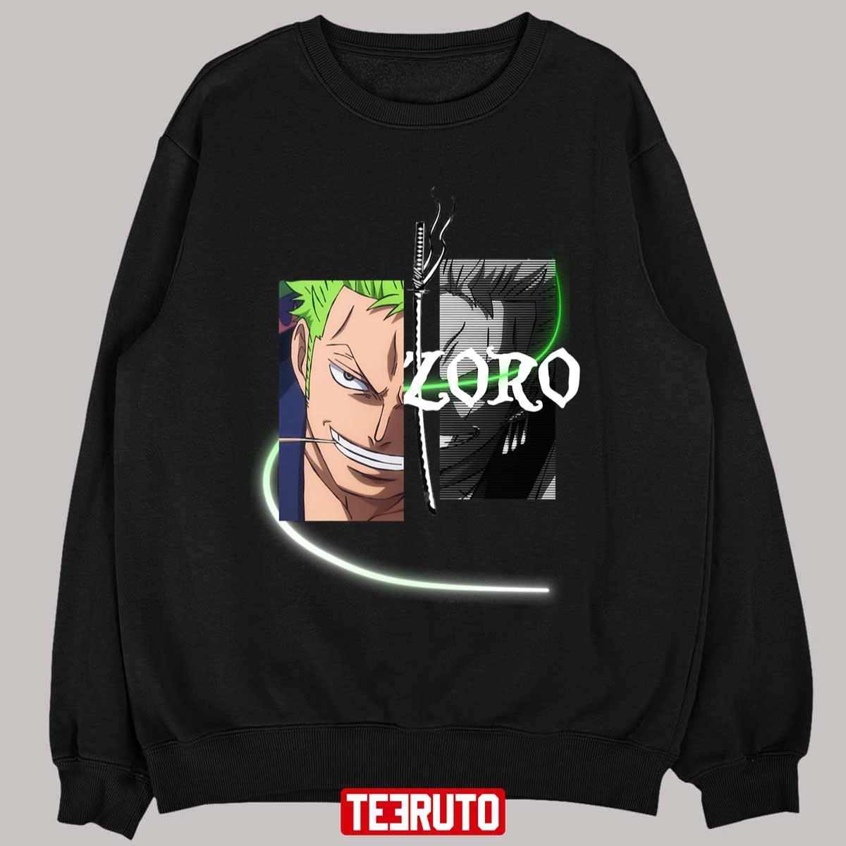 Zoro From One Piece Half And Half Unisex T-Shirt