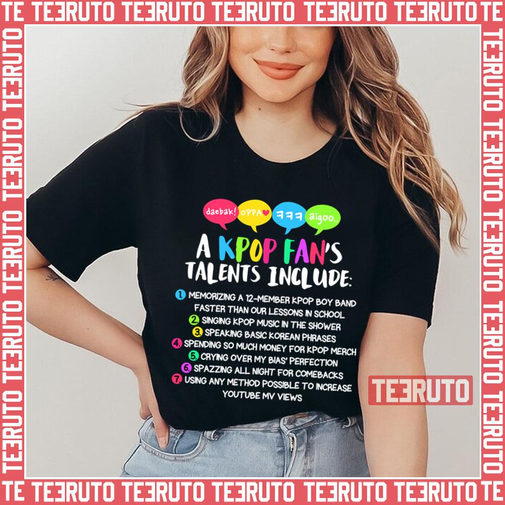 A Kpop Fans Talents Unisex T-Shirt