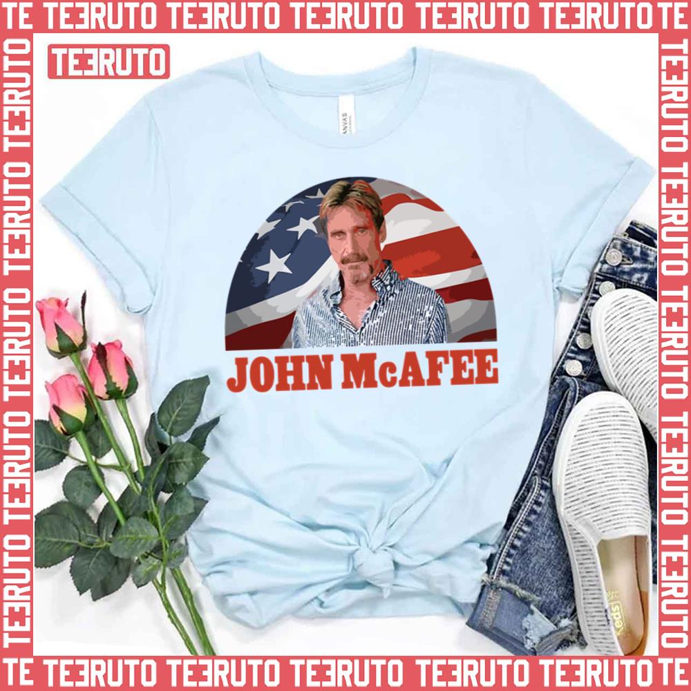 American Flag John Mcafee Unisex T-Shirt