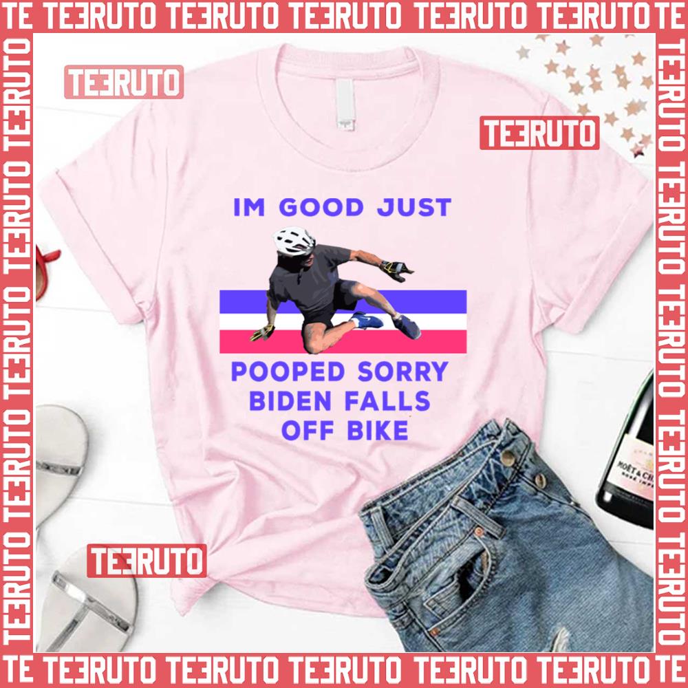 Biden Falls Off Bike Unisex T-Shirt