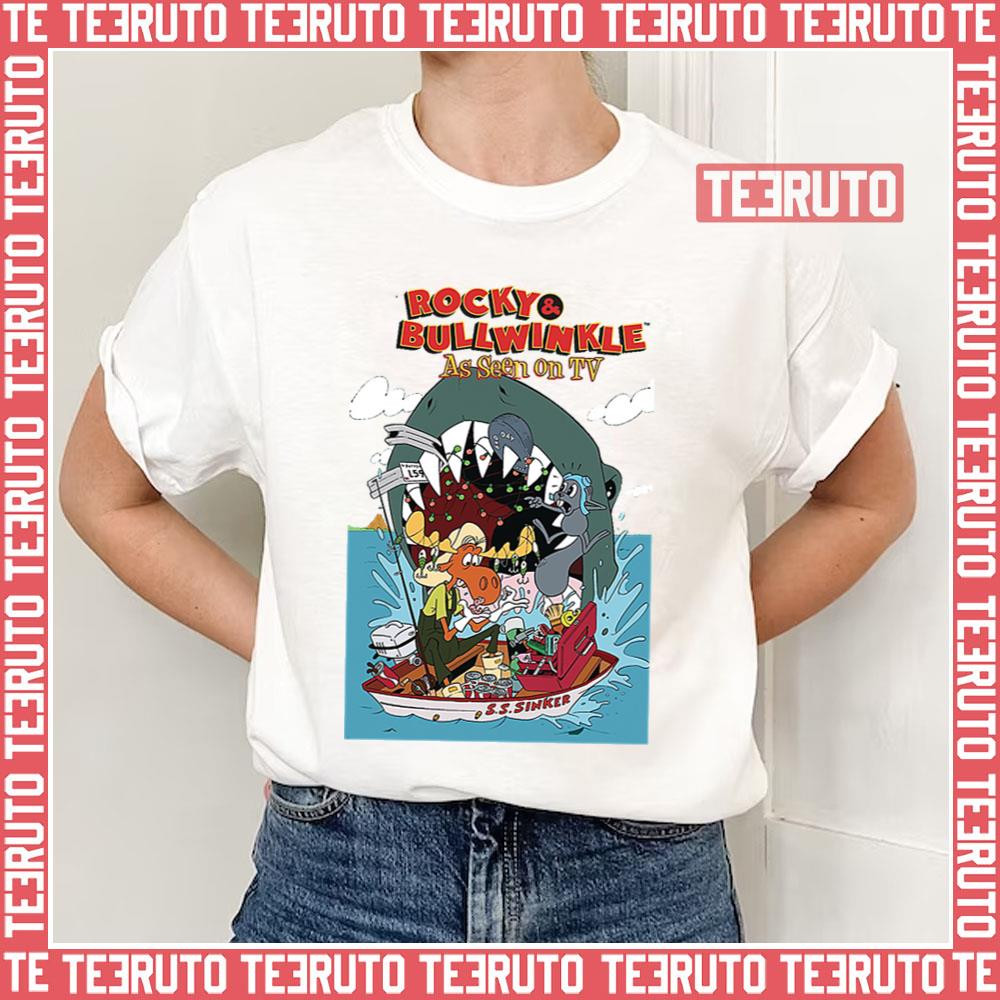 Big Shark Rocky And Bullwinkle Friend Unisex T-Shirt