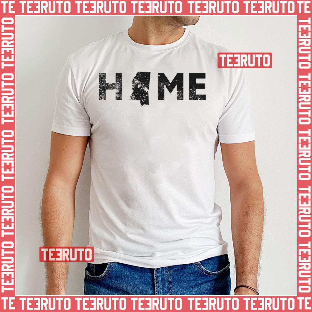 Black And White Mississippi Home Unisex T-Shirt