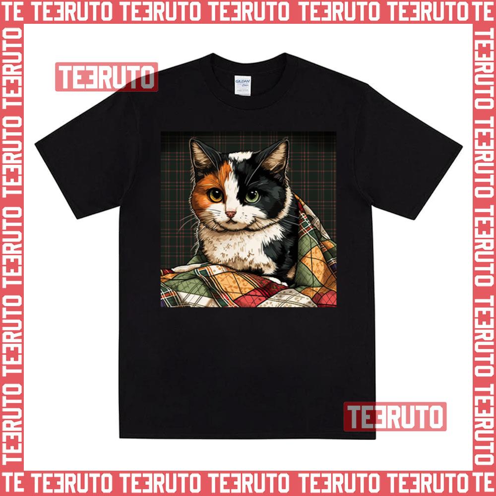 Calico Cat On A Quilt Unisex T-Shirt