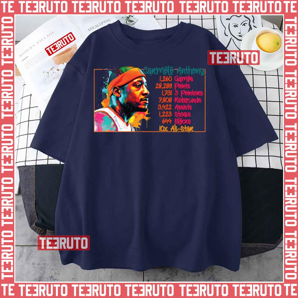 Career Stats Carmelo Anthony Unisex T-Shirt