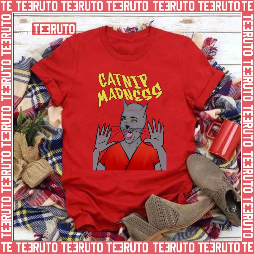 Cartoon Art Catnip Madness Funny Parody Reefer Unisex T-Shirt