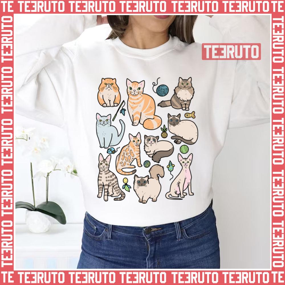 Cat Breeds Unisex Sweatshirt