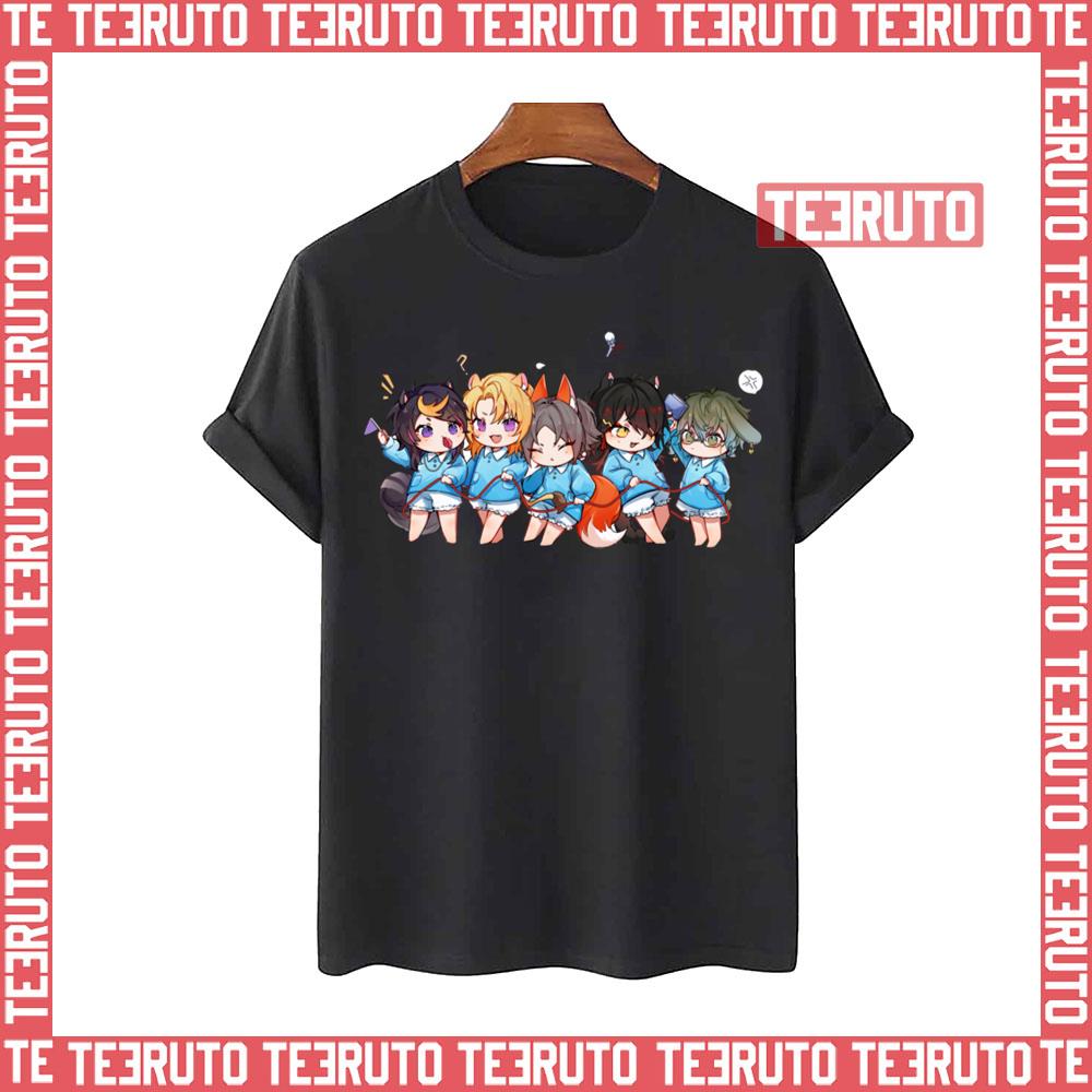 Chibi Luxiem Nijisanji All Characters Unisex T-Shirt
