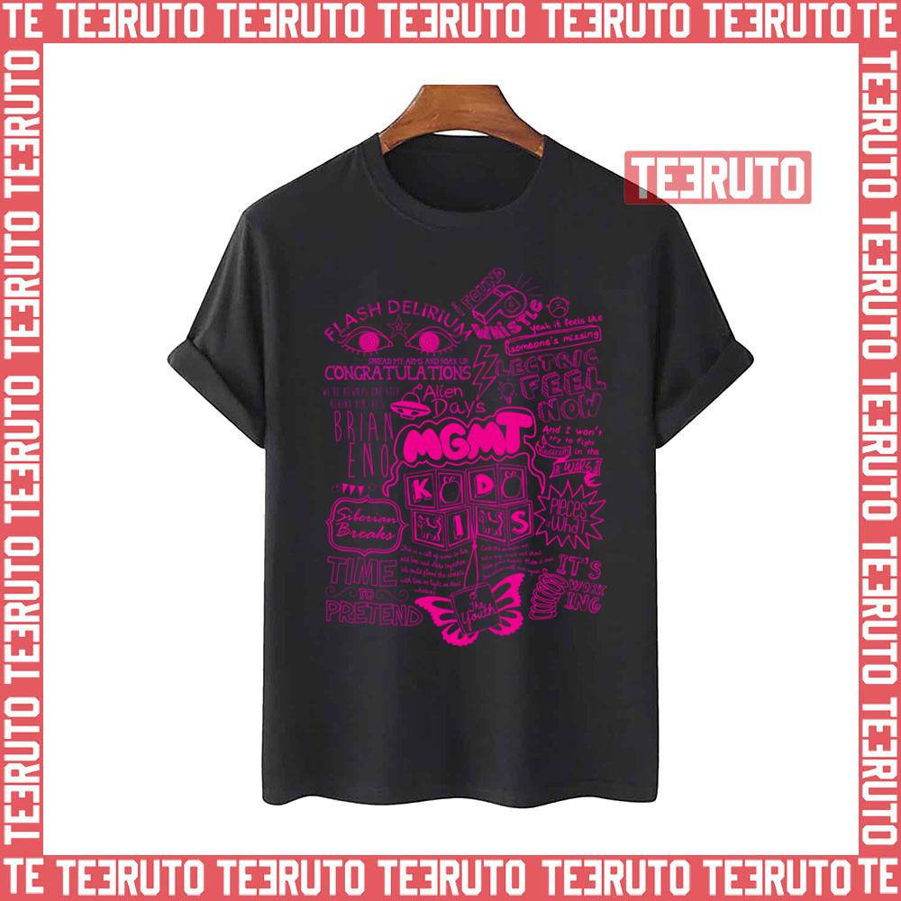 Mgmt Pink Graphic Song Unisex T-Shirt