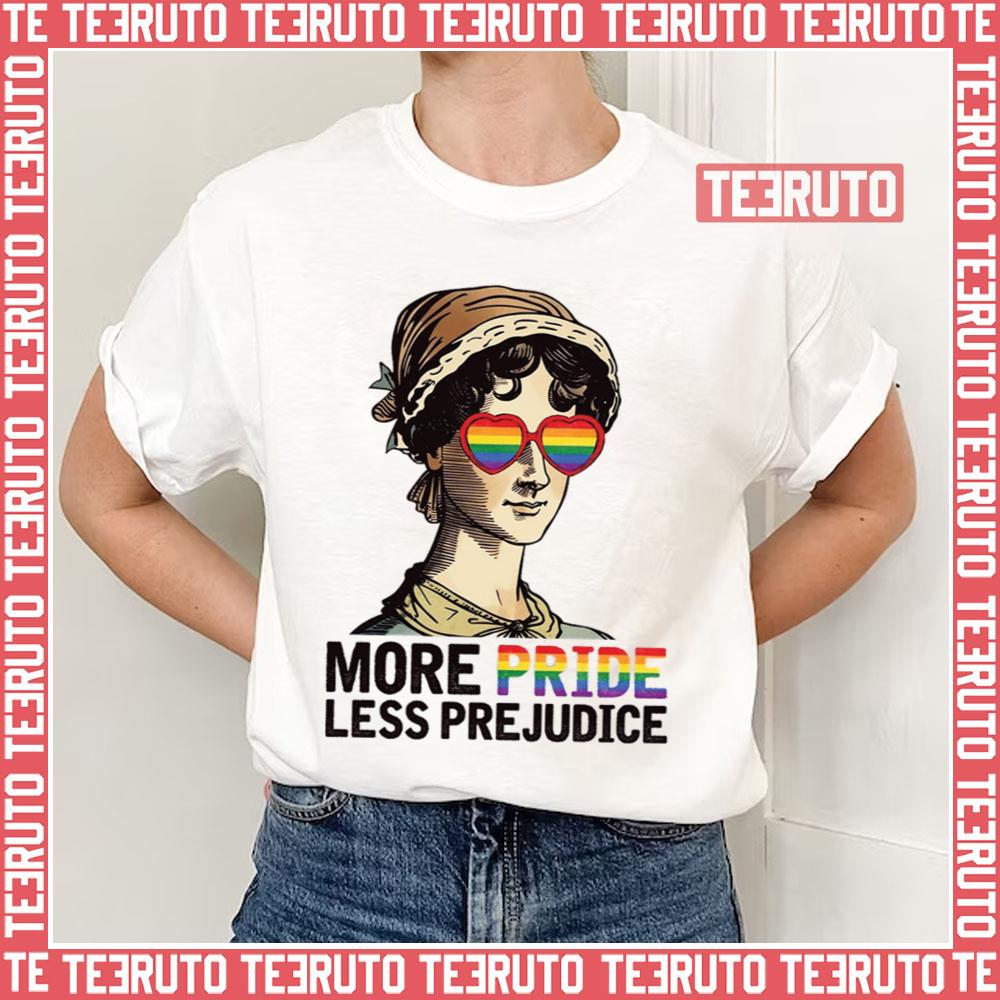 More Pride Less Prejudice Lgbt Shirt Jane Austen Proud Ally Unisex T-Shirt