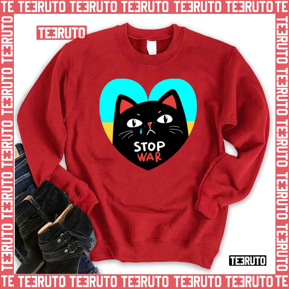 Stop War Banner Flyer Card Badge Ukraine Unisex Sweatshirt