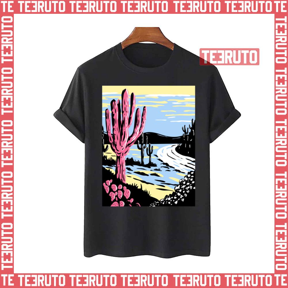 Subtle Pansexual Pride Desert Scenery Pride Flag Lgbt Unisex T-Shirt