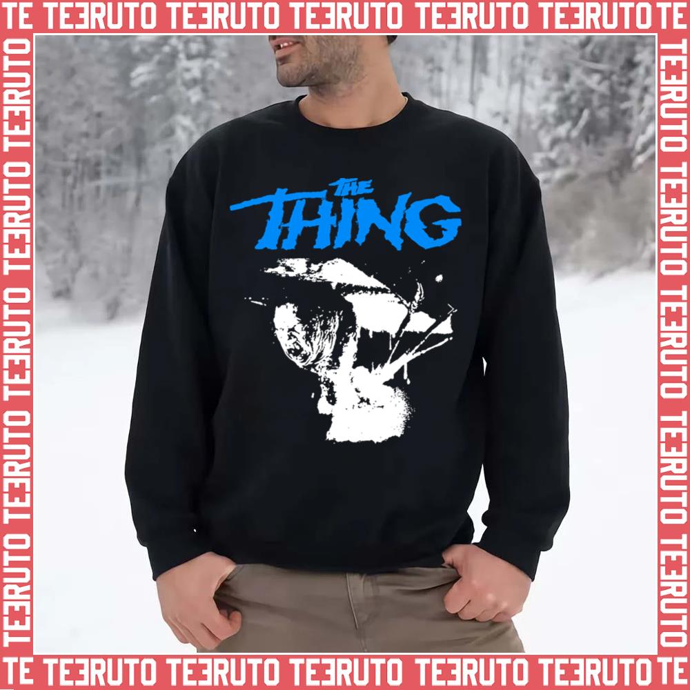 The Thing Cult Horror Blue Fan Art Graphic Unisex Sweatshirt