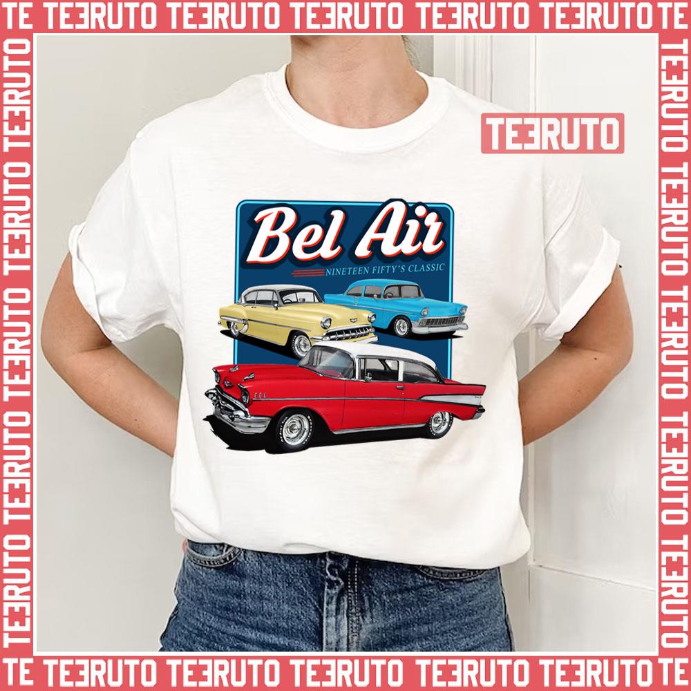 Three Bel Airs Vintage Car Unisex T-Shirt