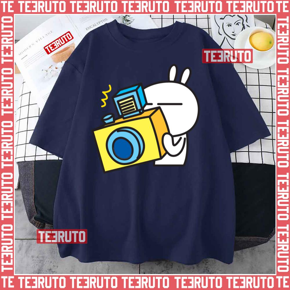 Tuzki Rabbit Taking A Photo Unisex T-Shirt