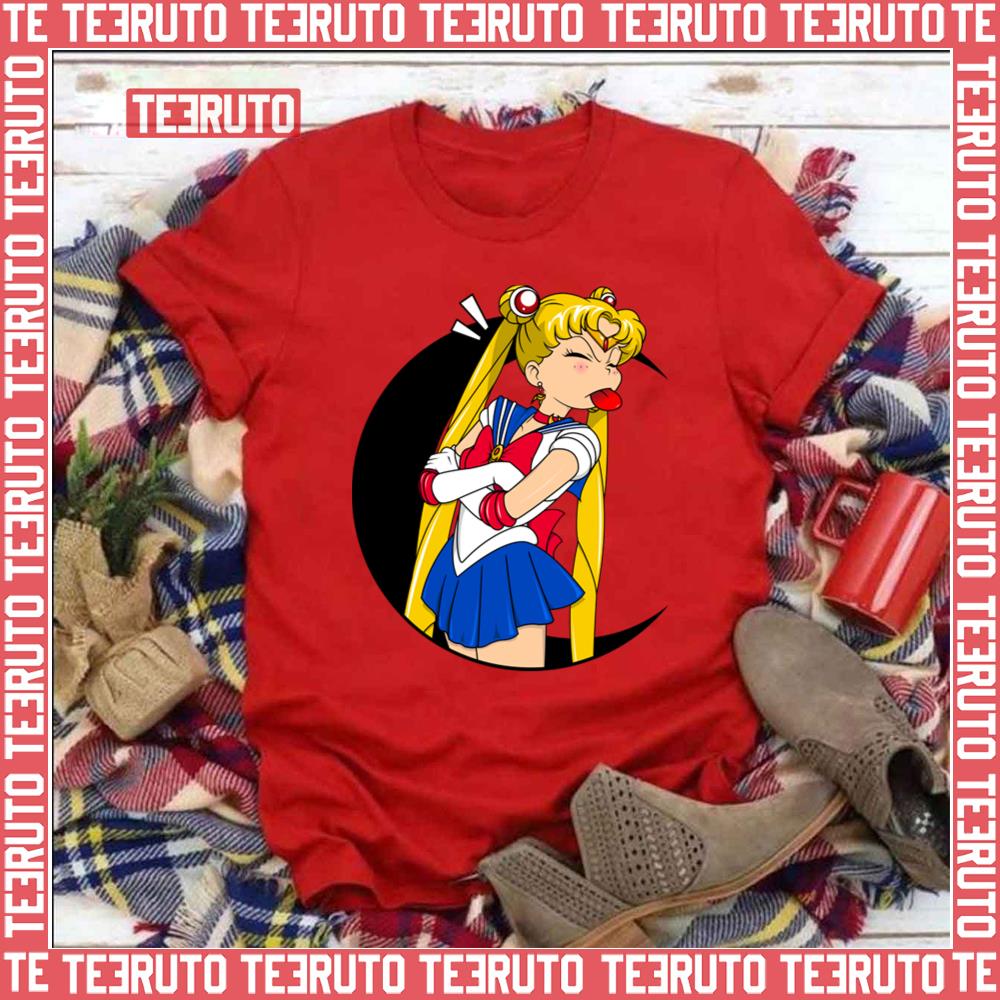 Usagi Tongue Out Black Moon Sailor Moon Unisex T-Shirt