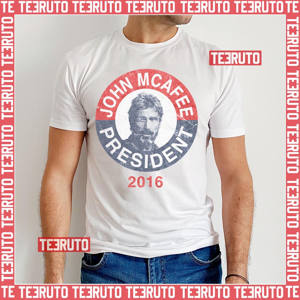 Vintage John Mcafee For President 2016 Unisex T-Shirt