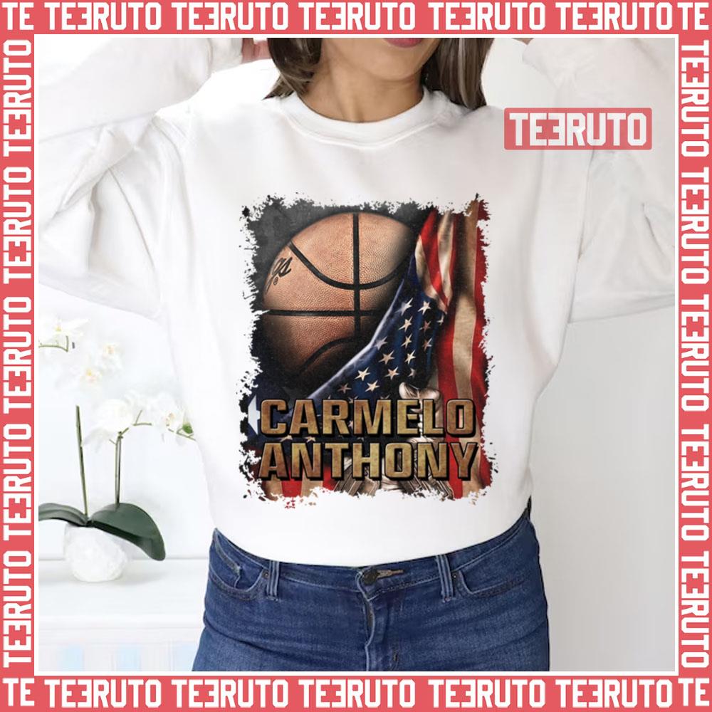 Vintage Styles Basketball Carmelo American Flag Unisex Sweatshirt