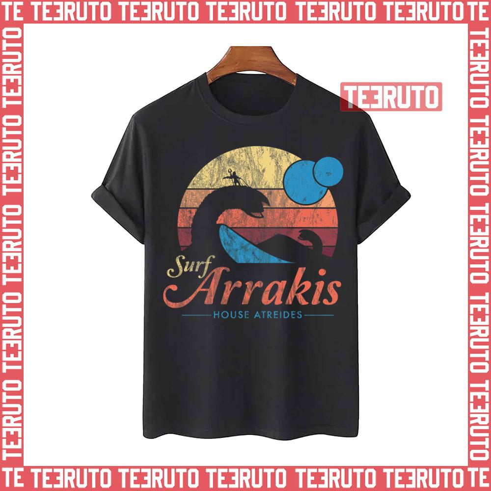 Visit Arrakis Vintage Distressed Surf Dune Sci Fi Unisex T-Shirt