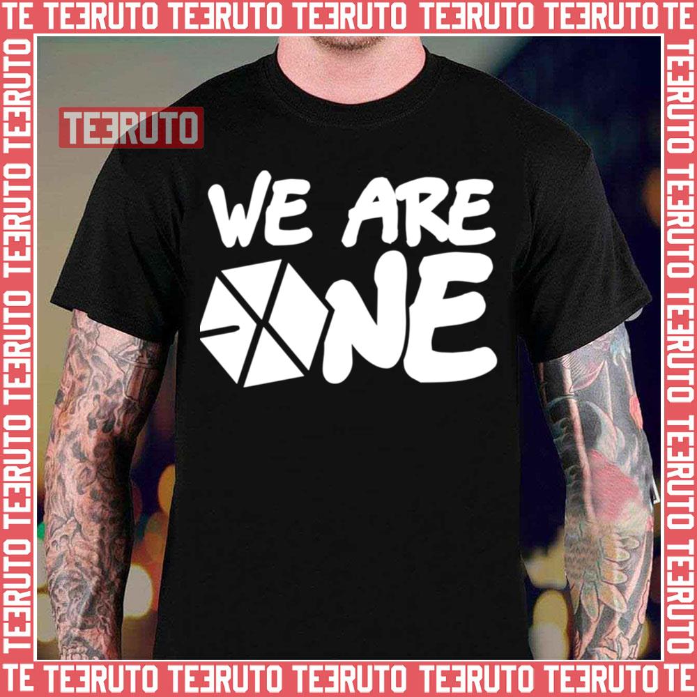 We Are One White Font Exo Unisex T-Shirt