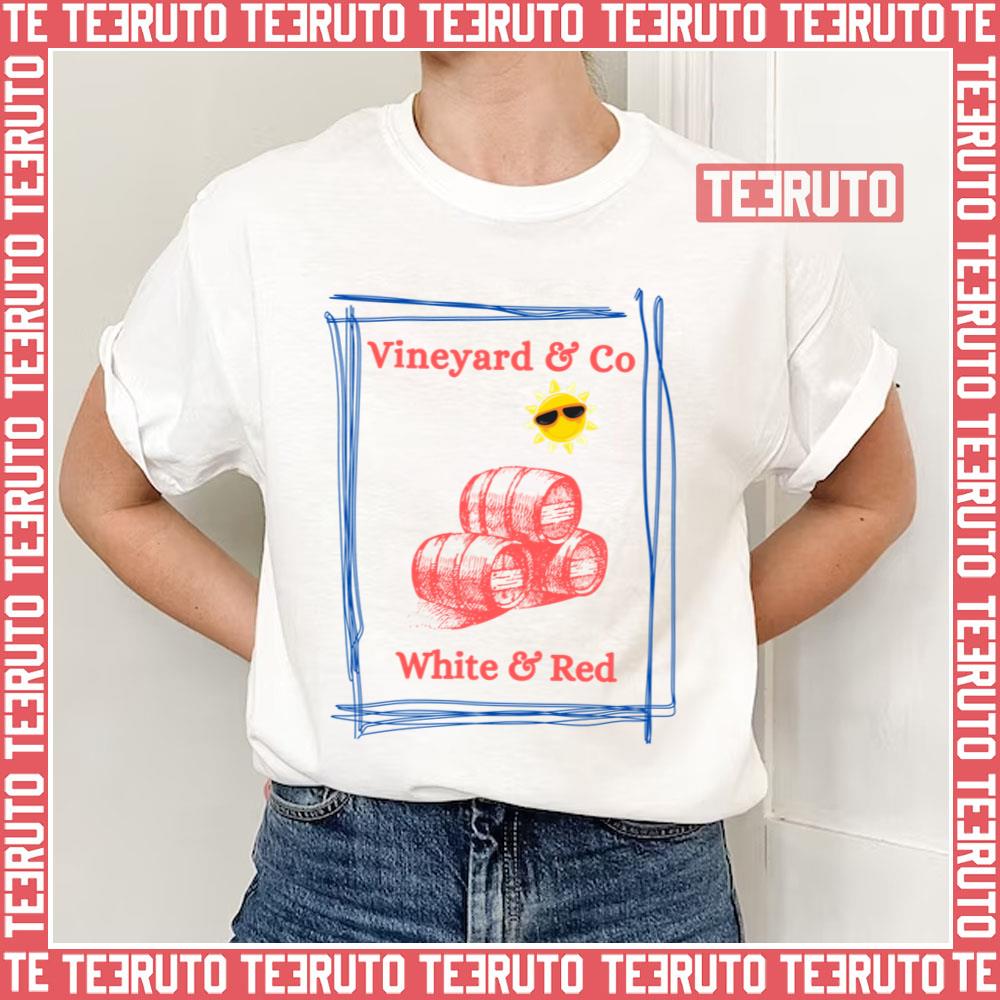 Wine Barrels White And Red Unisex T-Shirt