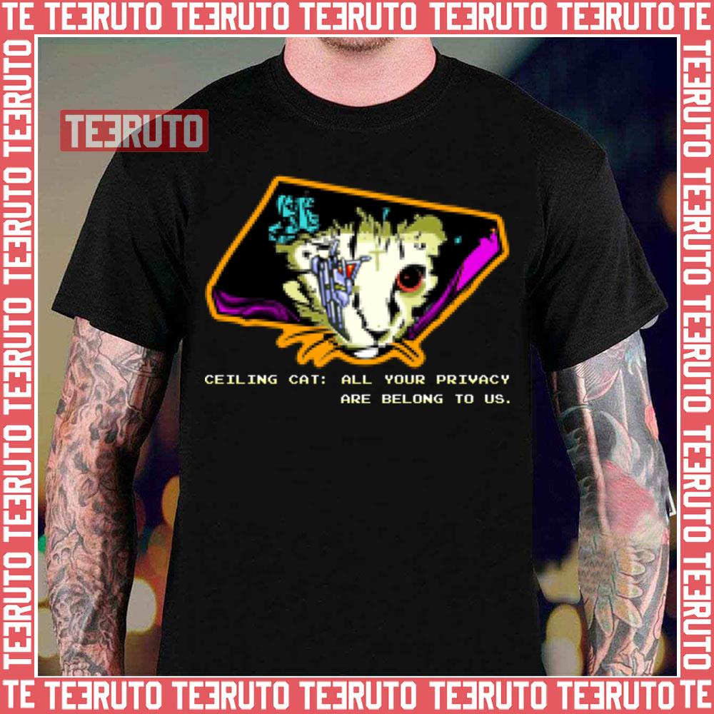 All Your Base Ceiling Cat Unisex T-Shirt