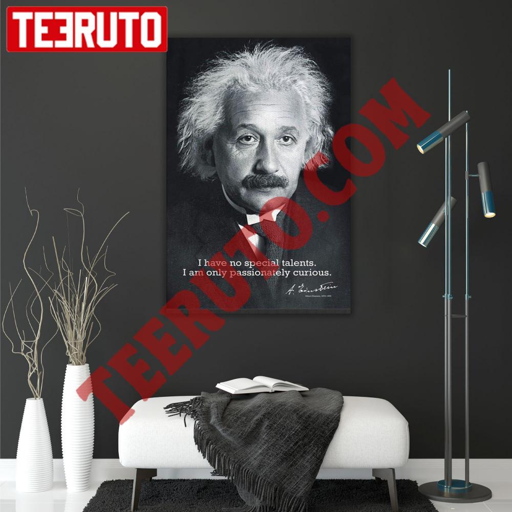 Amanti Art Einstein Curiosity Quote Portrait Canvas