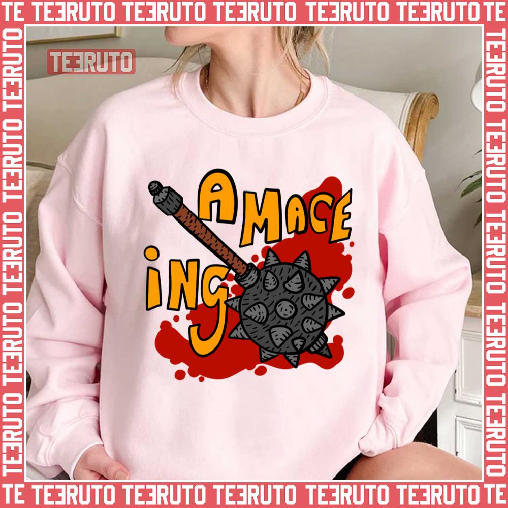 Amazing A Mace Ing Funny Medieval Knight Cartoon Unisex Sweatshirt