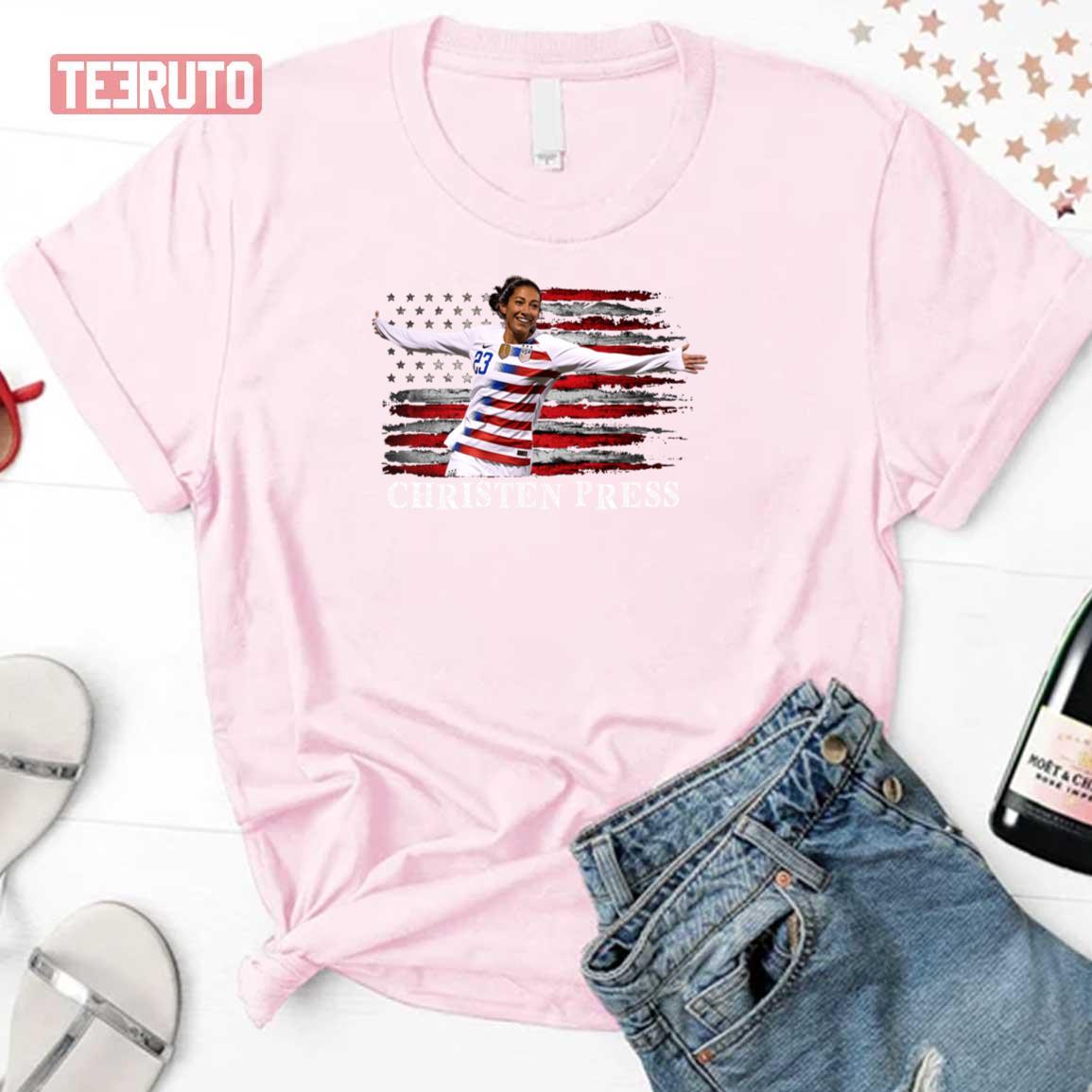 American Flag Christen Press Unisex T-Shirt