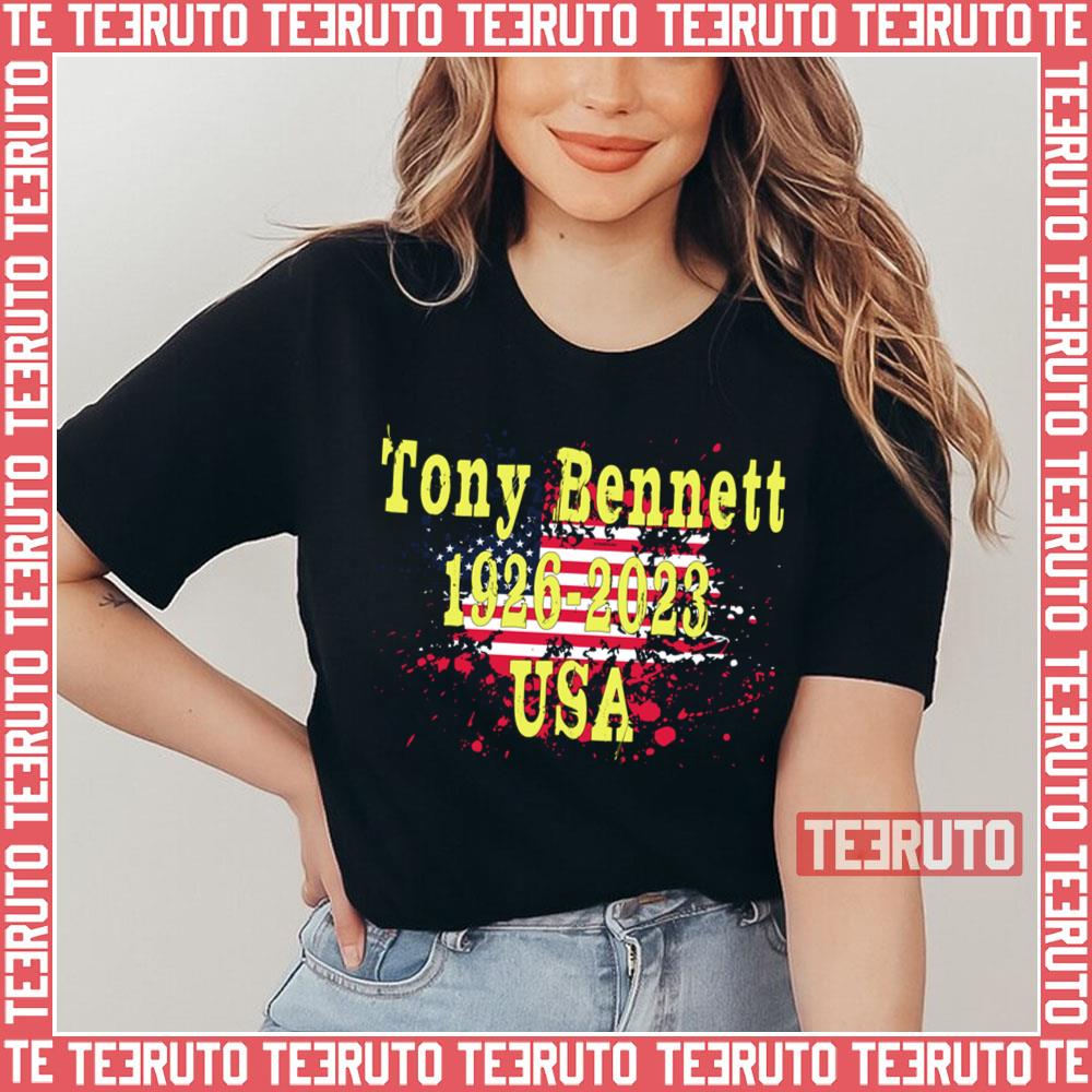 American Flag Tony Bennett 1926 2023 Usa Nt Unisex T-Shirt