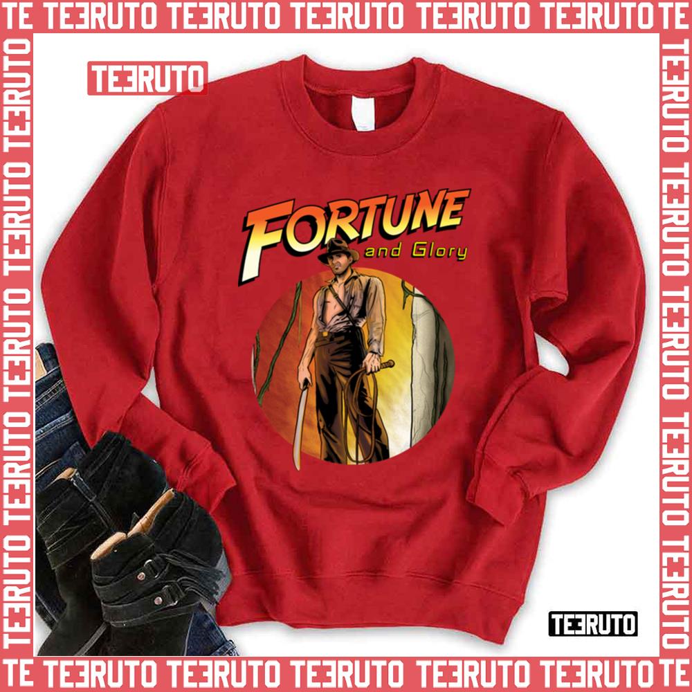 Animated Design Indiana Jones Fortune And Glory Adventurer Unisex Sweatshirt