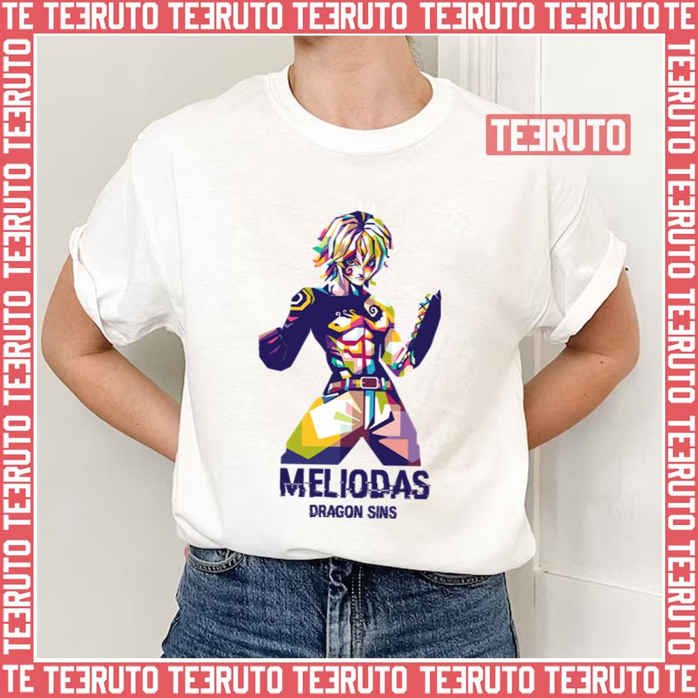 Anime Nanatsu No Taizai Meliodas Colorful Geometric Art Unisex T-Shirt