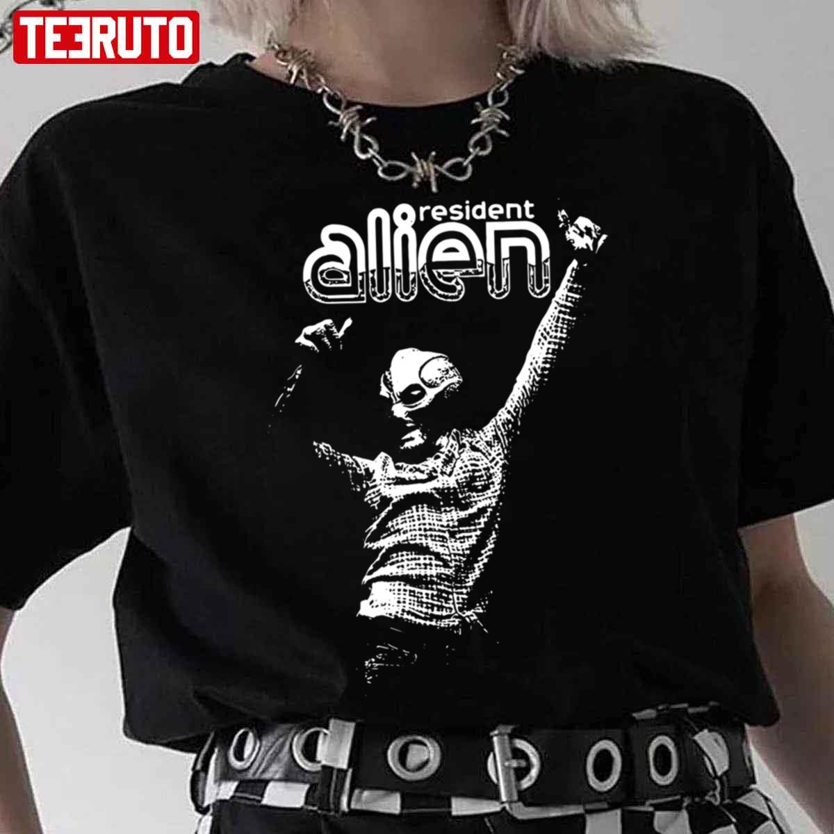 Art Resident Alien White Unisex T-Shirt