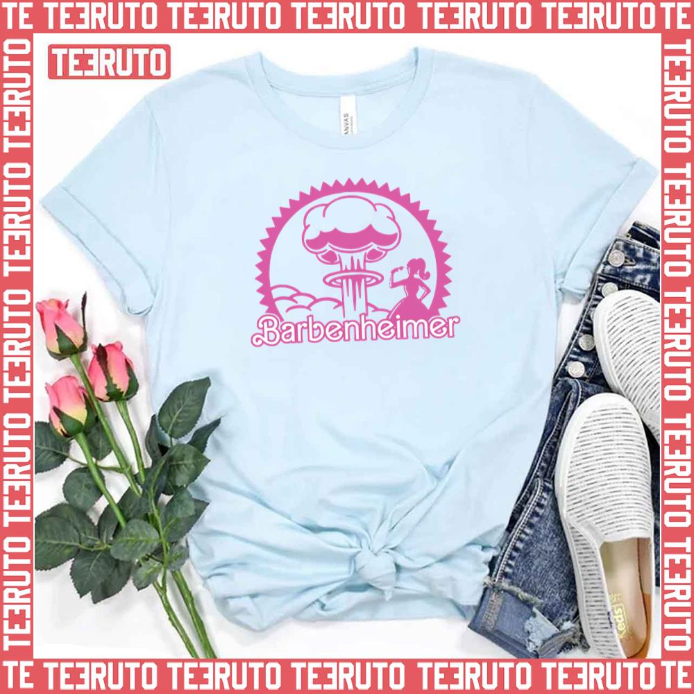 Barbenheimer Pink Logo Unisex T Shirt Teeruto