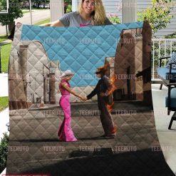 Barbenheimer X Pink Floyd Wish You Were Here Quilt Blanket