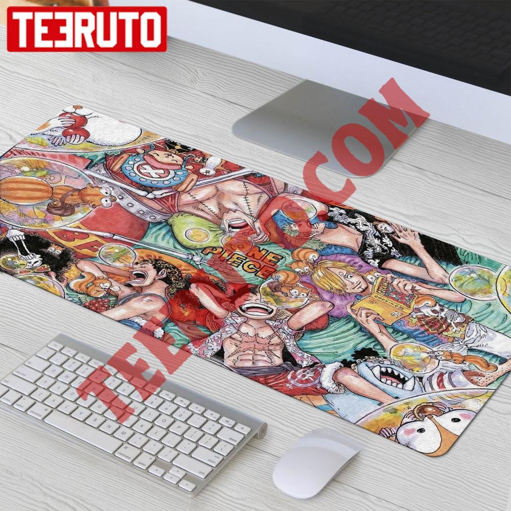 Colorful Art Anime One Piece Pirates Mouse Pad