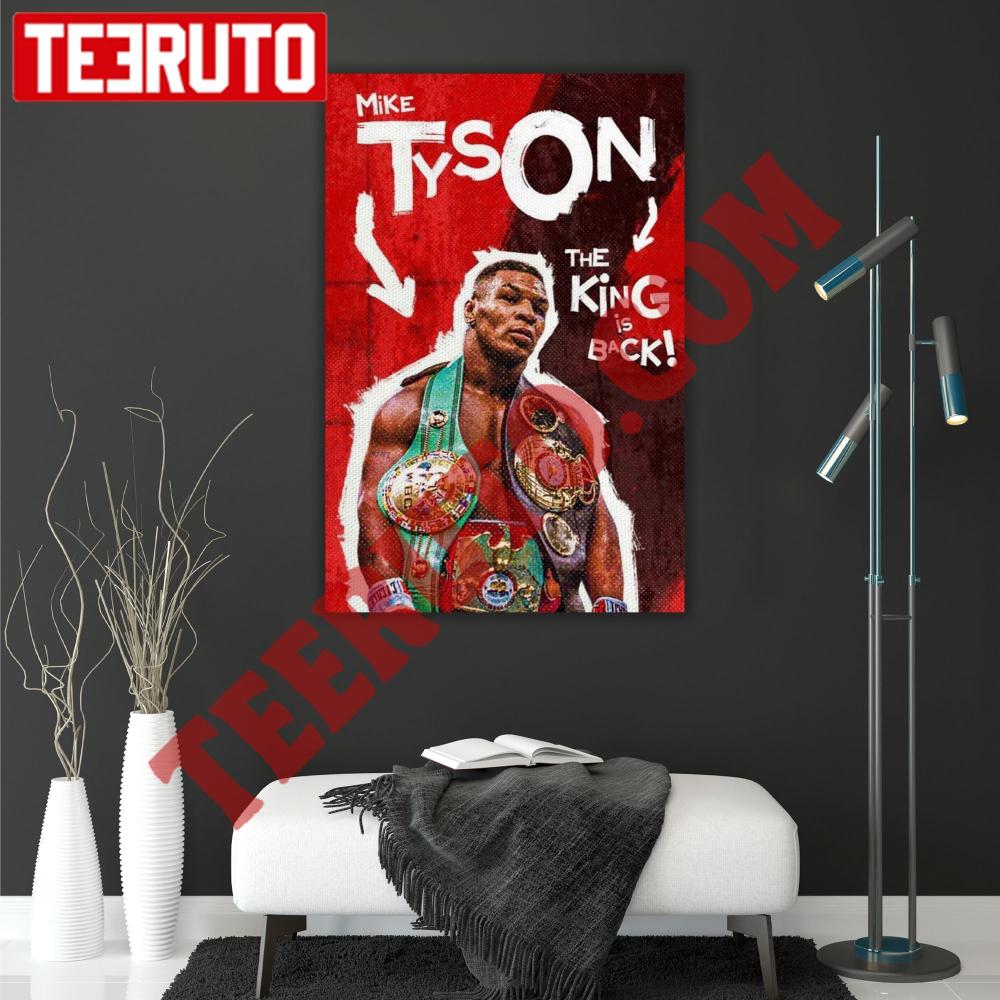 King Of The King Mike Iron Mike Tyson Portrait Canvas