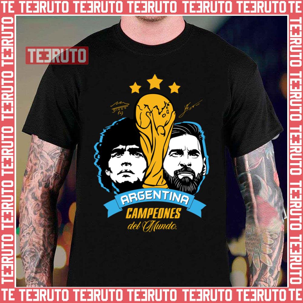 Maradona World Cup Winners Argentina Lionel Messi Unisex T-Shirt