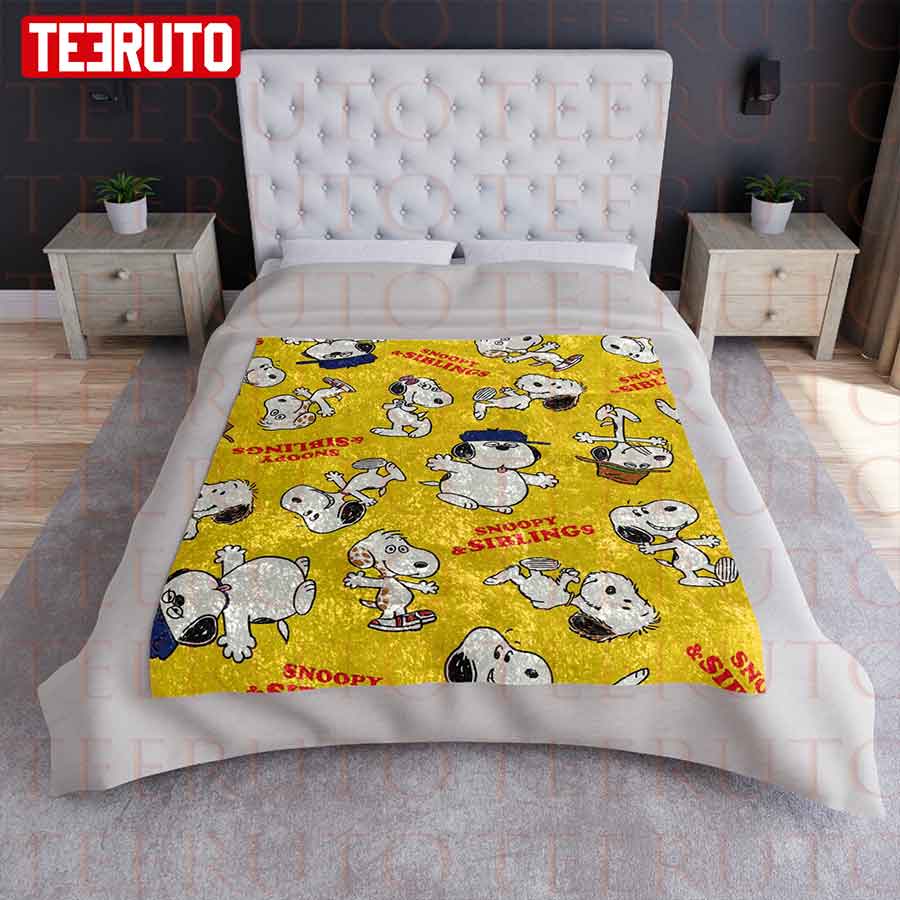 Peanuts Snoopy Siblings Print Fleece Blanket