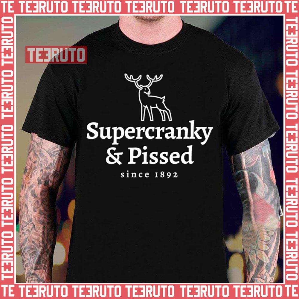 Supercranky & Pissed Funny Fashion Logo Parody Unisex T-Shirt